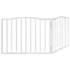 A white wooden pet gate is shown against a white background. Náhľad obrázku produktu