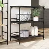 vidaXL Kuchyňský vozík černý 100,5x50x105 cm materiál na Náhled obrázku produktu 3