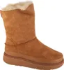 A single brown boot with a fluffy lining is shown against a white background. Voir les images du produit