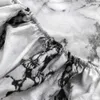 CANDeal 3 Pieces White Marble Printed Double Bed Sheet Set, Produktbild-Vorschau 3