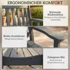 Gartenbank 2-Sitzer wetterfest Kunststoff Holzoptik 240kg Produktbild-Vorschau 4