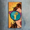 Leinwand Uhr Küche Wohnzimmer Bild 30x60 Kunst groß Comic Produktbild-Vorschau 2