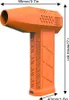 An orange electric air duster with dimensions indicated. Náhled obrázku produktu