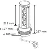 Küchensteckdose EVOline Port 3-fach Einbausteckdose Küche Produktbild-Vorschau 16