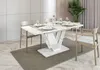 Table à manger extensible PETRONEL - marbre blanc / blanc Voir les images du produit 4