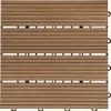 WPC 11 x Holzfliesen á 30 x 30 x 22 cm, Farbe Teak Produktbild-Vorschau 1