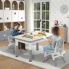 XINZI Kindertisch mit 2 Stühlen, 80×60cm Kindertischgruppe Produktbild-Vorschau 12