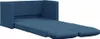 A blue sofa bed is shown unfolded on a white background. Produktbild-Vorschau