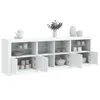 vidaXL Sideboard mit LED-Leuchten Weiß 202x37x67 cm Produktbild-Vorschau 1