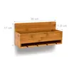 Relaxdays 10019144, 4 fľaša/fľaše, Bamboo, Drevo, Nástenný Náhľad obrázku produktu 4
