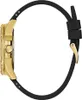 Side view of a gold and black watch with a black strap. Podgląd zdjęcia produktu