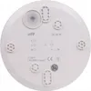 The underside of a white ceiling motion detector with wiring terminals and product information printed on it. Anteprima dell’immagine prodotto