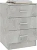 vidaXL Nachttische 2 Stk. Betongrau 38x35x56 cm Produktbild-Vorschau 2