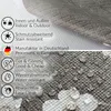 Tischdecke Wachstuch Premium Blumen Grau Robust Produktbild-Vorschau 5