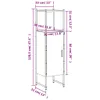 Badschrank Räuchereiche 33x33x120,5 cm Holzwerkstoff 842468 Produktbild-Vorschau 11