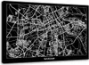 Leinwandbild warschau - stadtplan 60x40 cm Feeby grau Produktbild-Vorschau 1