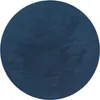 A circular dark blue rug shown from a top-down perspective against a white background. Produktbild-Vorschau