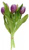Tulpen künstlich 30cm Tulpenbündel mit 5Tulpen Real Touch Produktbild-Vorschau 1