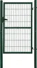 A green metal garden gate with a latch, shown in front of a white background. Produktbild-Vorschau
