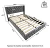 Flieks Polsterbett 140x190cm Jugendbett mit Lattenrost, Produktbild-Vorschau 7