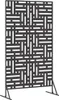 vidaXL Sichtschutz 100 x 50 x 180 cm Stahl Schwarz Produktbild-Vorschau 6