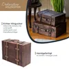 Vintage Holzkoffer mit Klassik Design von HMF mit 44 cm Breite in verschiedenen Größen Produktbild-Vorschau