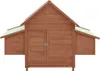 vidaXL Pollaio moka e bianco 150x96x110 cm in legno Anteprima dell’immagine prodotto 2