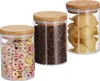 Relaxdays Vorratsdosen Glas, 3er Set, für Pasta, Reis, Produktbild-Vorschau 1