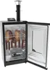 An electric smoker with the door open, showing racks of meat inside. Produktbild-Vorschau
