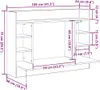 vidaXL Table murale Chêne Artisan 105 x 48 x 75 cm Bois Voir les images du produit 8