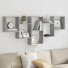 vidaXL Nástěnná police betonová šedá 159x18x66 cm materiál Náhled obrázku produktu 2