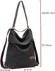 Damen Canvas Schultertasche Rucksack Groß Handtasche Produktbild-Vorschau 3