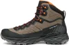 Herren-Wanderschuh "Rush TRK LT GTX" von Scarpa in Grau und Schwarz mit orangefarbenen Akzenten. Produktbild-Vorschau