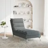 Chaiselongue mit Kissen Dunkelgrau Stoff Produktbild-Vorschau 3