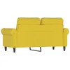 The Living Store 2-Sitzer-Sofa Gelb 120 cm Samt Produktbild-Vorschau 6
