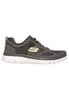 A side view of a single gray Skechers sneaker with a white sole and yellow accents. Anteprima dell’immagine prodotto