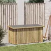vidaXL Gartenlagerbox mit Speicher Natur 119 x 44 x 58,5 cm Produktbild-Vorschau 2