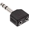 InLine® Audio adaptér stereo, 6,3 mm jack konektor na 2x Náhľad obrázku produktu 1