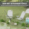 Outsunny 2er Set Campingstühle Faltstuhl mit 6-fach Produktbild-Vorschau 4
