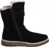A side view of a black boot with fur trim. Produktbild-Vorschau