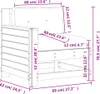 vidaXL Gartensofa mit Armlehne und Kissen Weiß Massivholz Produktbild-Vorschau 8