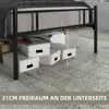 Postel HOMCOM 90 x 200 cm, ocelová s roštem, čelo a nožní Náhled obrázku produktu 4