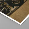 Poster - Poster ohne Rahmen - Motorrad Motor - 40x40 cm - Produktbild-Vorschau 2