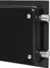 A close-up view of a black safe door with two silver locking bolts. Anteprima dell’immagine prodotto