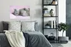 MuchoWow® Poster Graue Katze schläft auf rosa Teppich 90x60 Produktbild-Vorschau 4