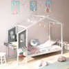 COSTWAY 90x200cm domácí postel, dětská postel s ochranou Náhled obrázku produktu 9