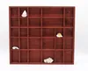 Woodweaver | Schmuckregal Holz Bordeaux – 28 Fächer Produktbild-Vorschau 3