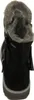 A close-up, top-down view of a black winter boot with fur lining. Produktbild-Vorschau