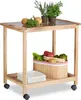relaxdays Chariot de service marron 66,0 x 38,0 x 62,0 cm Voir les images du produit 1
