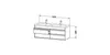 Waschtischunterbau KETHO 480x1270x475mm nussbaum natur Produktbild-Vorschau 2